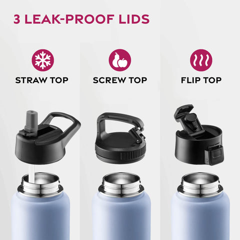FineDine bottle with built-in handle for easy travel.