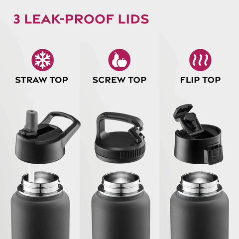 Straw lid on FineDine bottle ideal for cold drinks during workouts