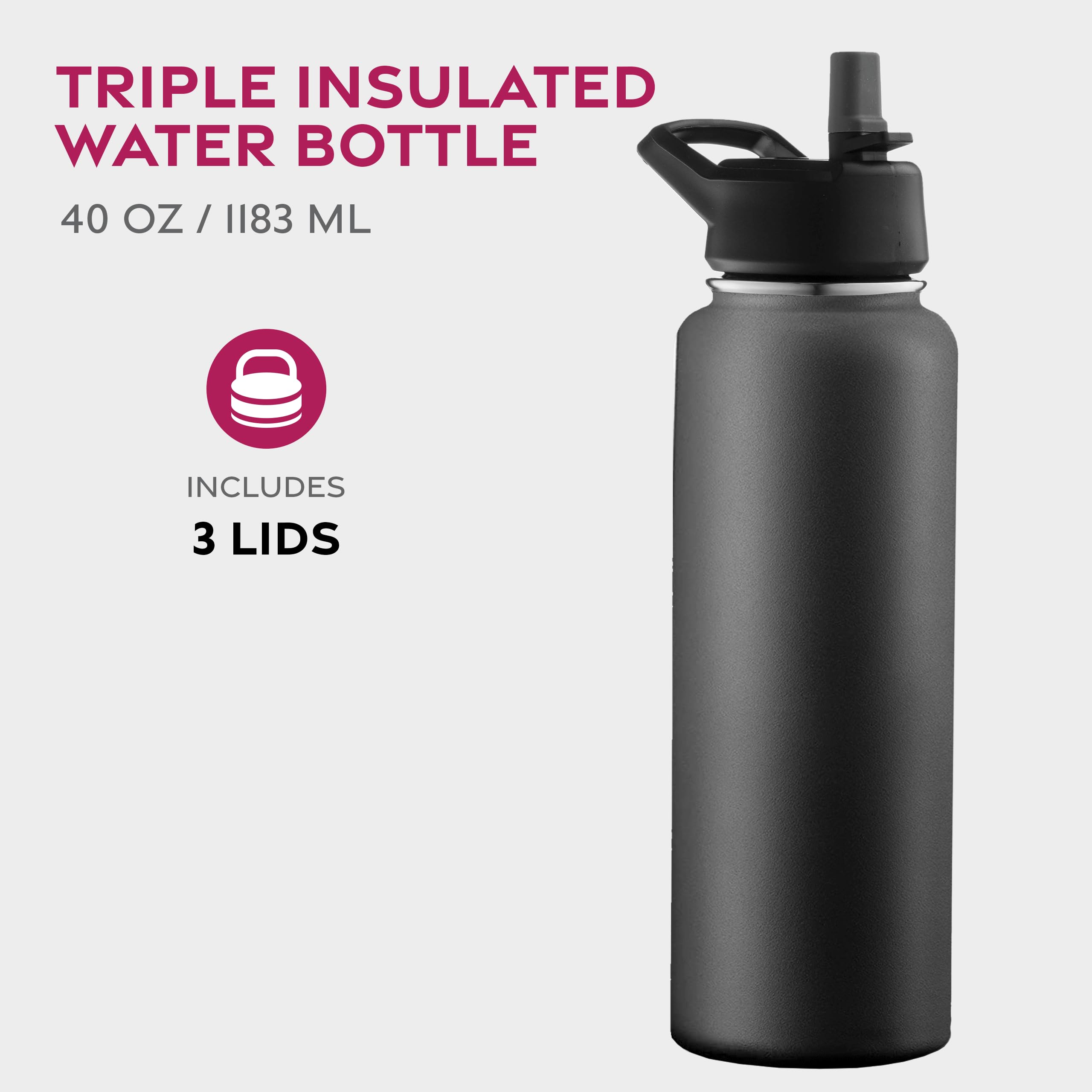Side profile of FineDine bottle emphasizes ergonomic, grab-and-go design