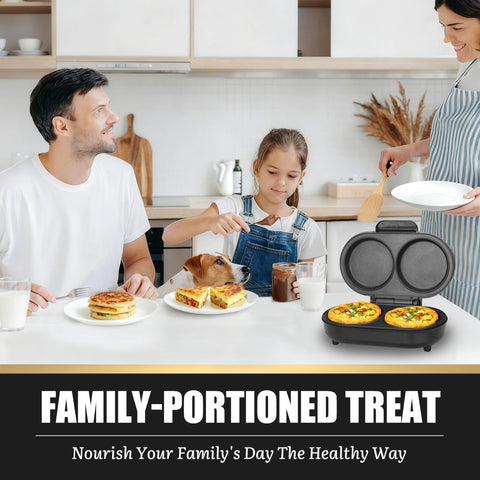 FineMade Breakfast Sandwich Maker prepares two hot sandwiches simultaneously