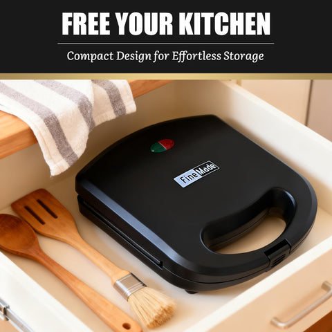 FineMade compact design suits small kitchens with safe, cool-touch handles.