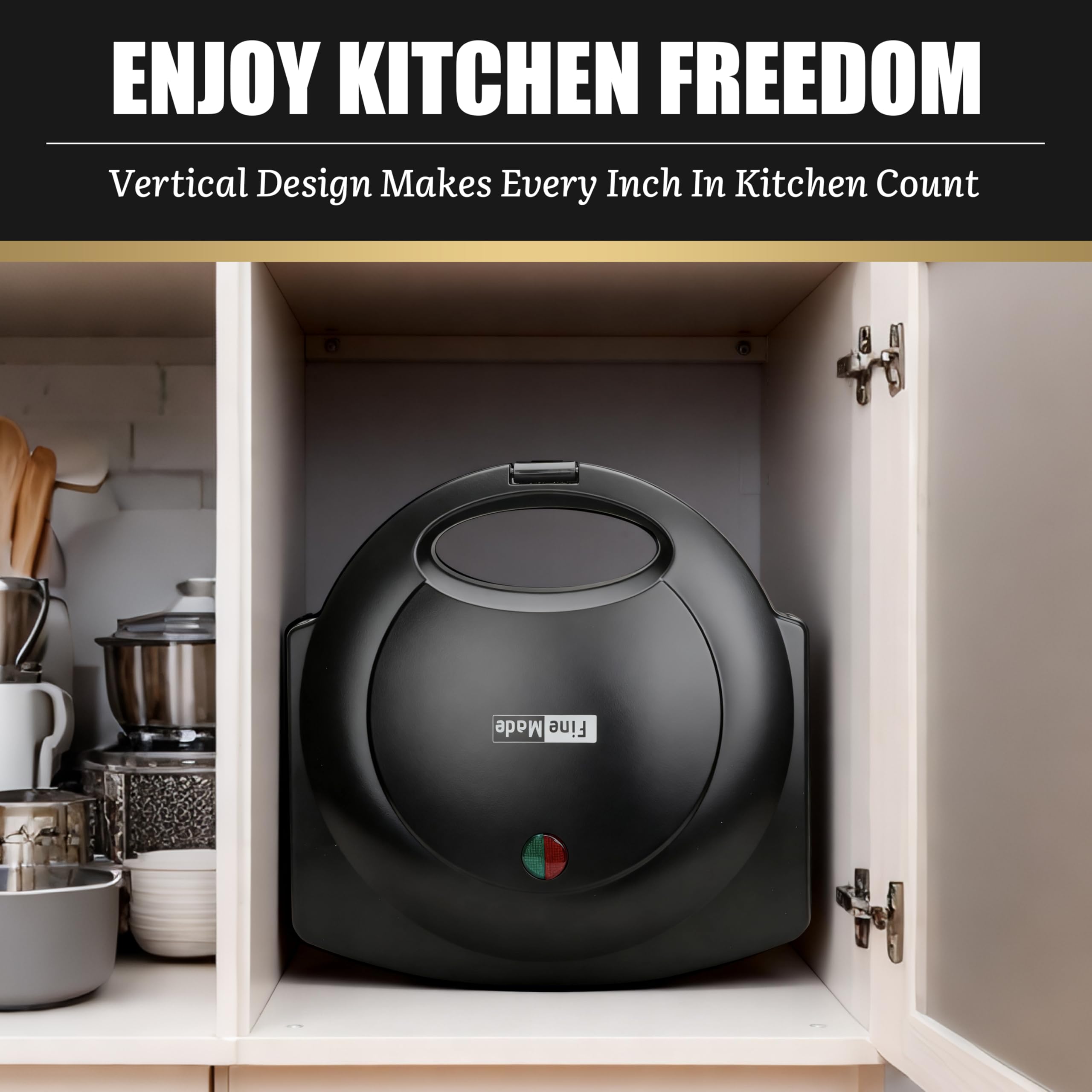 Even heating surface of FineMade pizzelle maker for uniform texture