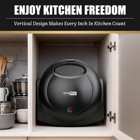 Even heating surface of FineMade pizzelle maker for uniform texture