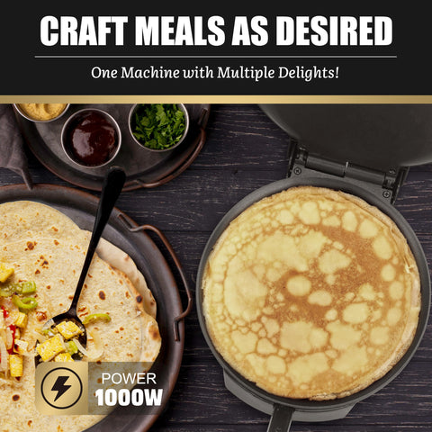 FineMade easy-clean non-stick plate simplifies after-cook cleanup.