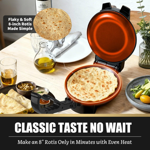 FineMade Roti Maker fast and even heating for uniform roti.