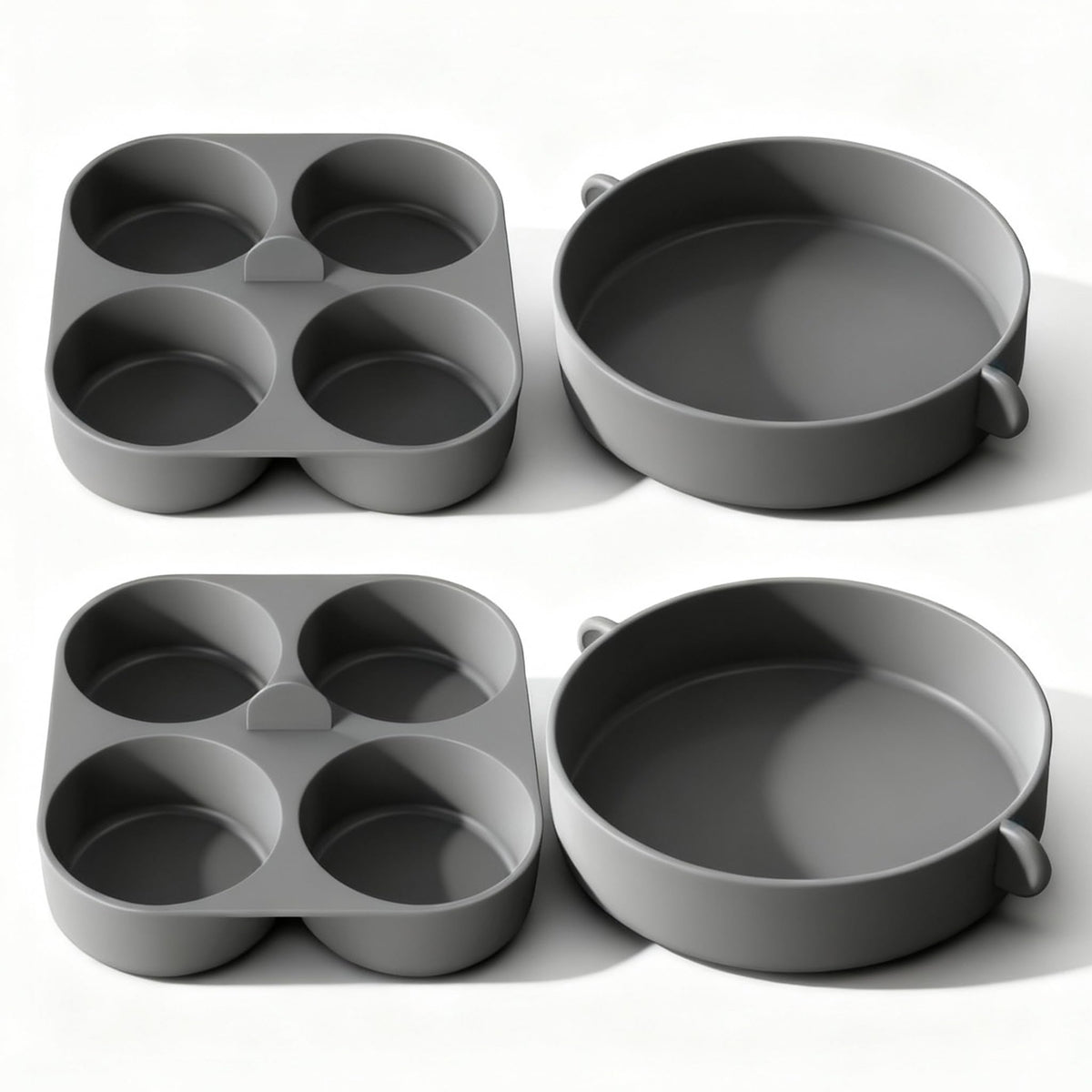 FineMade: 4-inch large egg bite molds for easy release and even texture