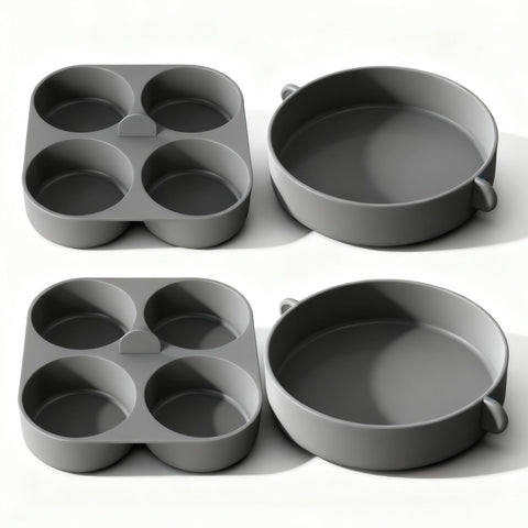 FineMade: 4-inch large egg bite molds for easy release and even texture