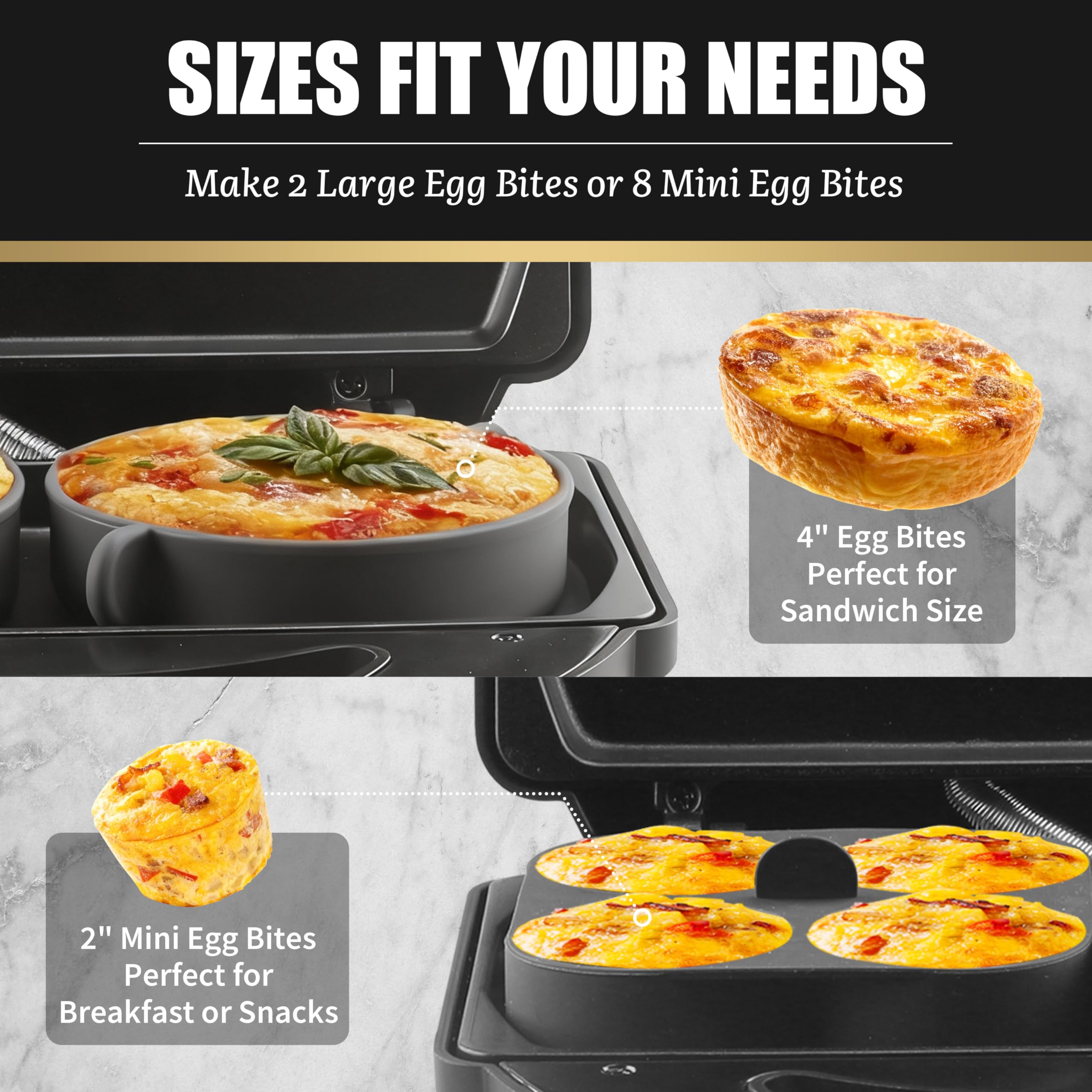 FineMade: breakfast sandwich-ready cups for quick meals in your egg bite maker