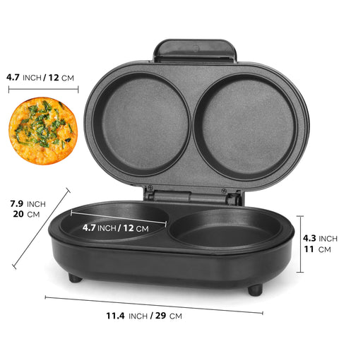 FineMade Compact Black design with stainless-steel finish for small kitchens