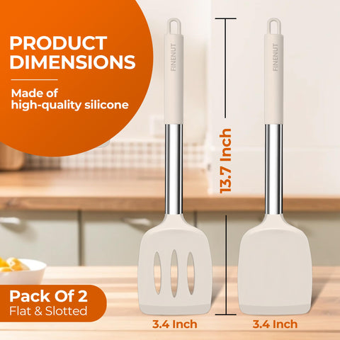 FINENUT silicone spatula dishwasher-safe with hanging hole for easy storage