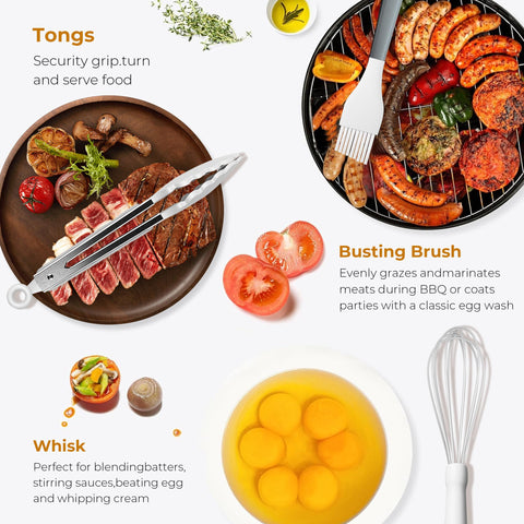 FINENUT spaghetti server helps drain and serve pasta neatly.