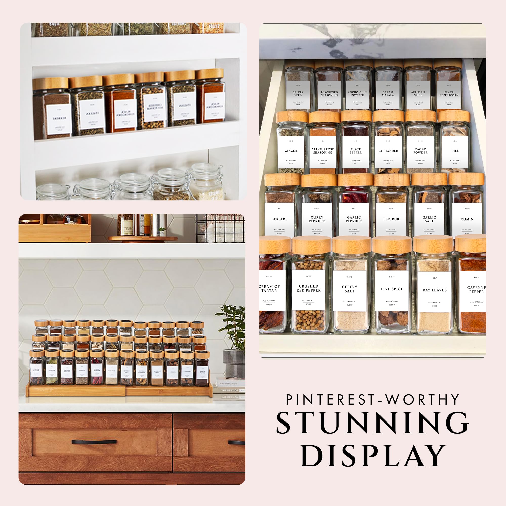 FINESSY stylish spice storage elevates kitchen aesthetics while staying practical