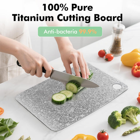 FineYorker titanium cutting board side profile highlighting ultra-lightweight build