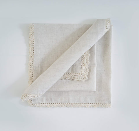 Fingercraft ivory lace napkin adds vintage charm to any table setting
