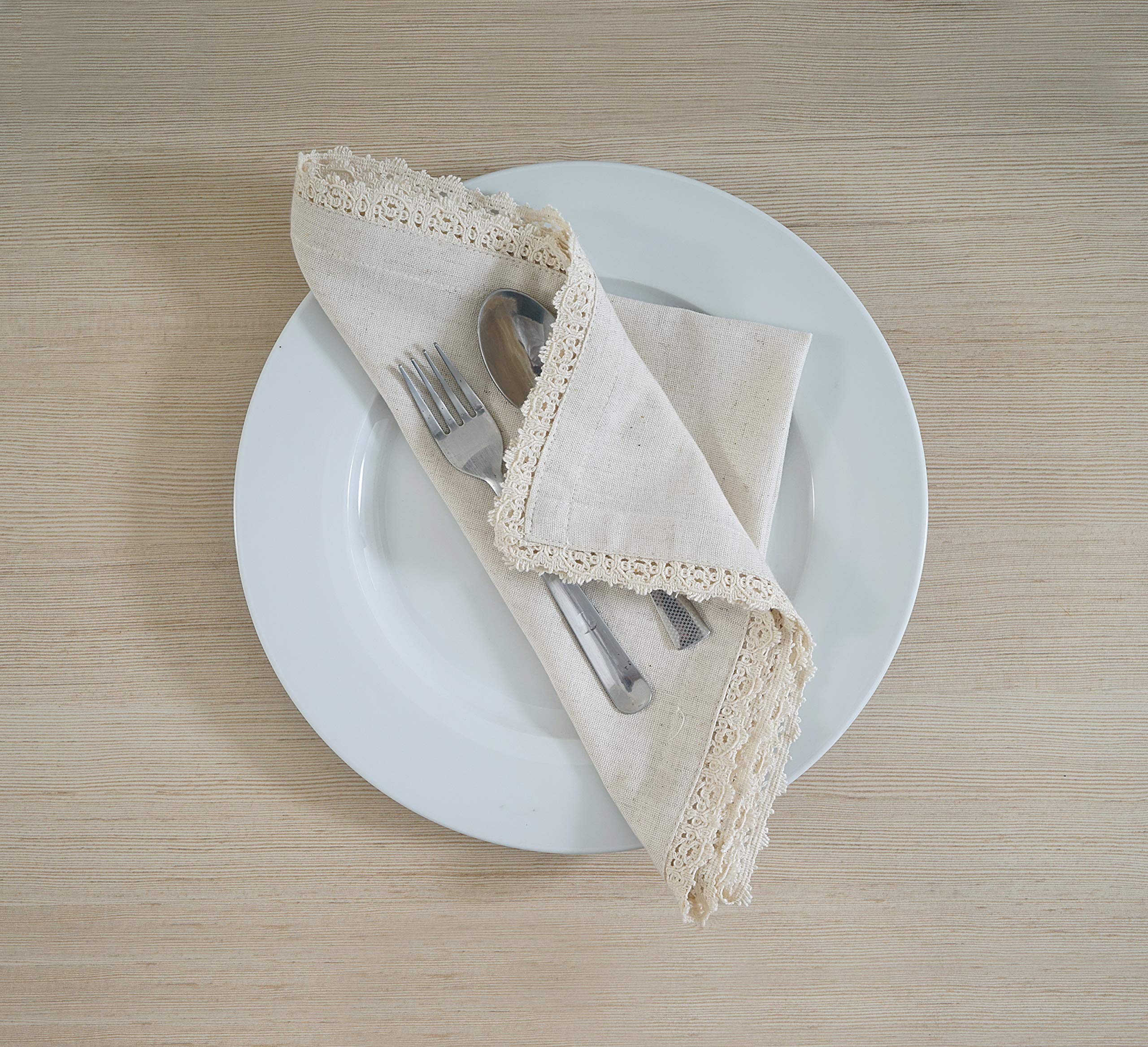Fingercraft napkin is machine washable in cold water for easy care