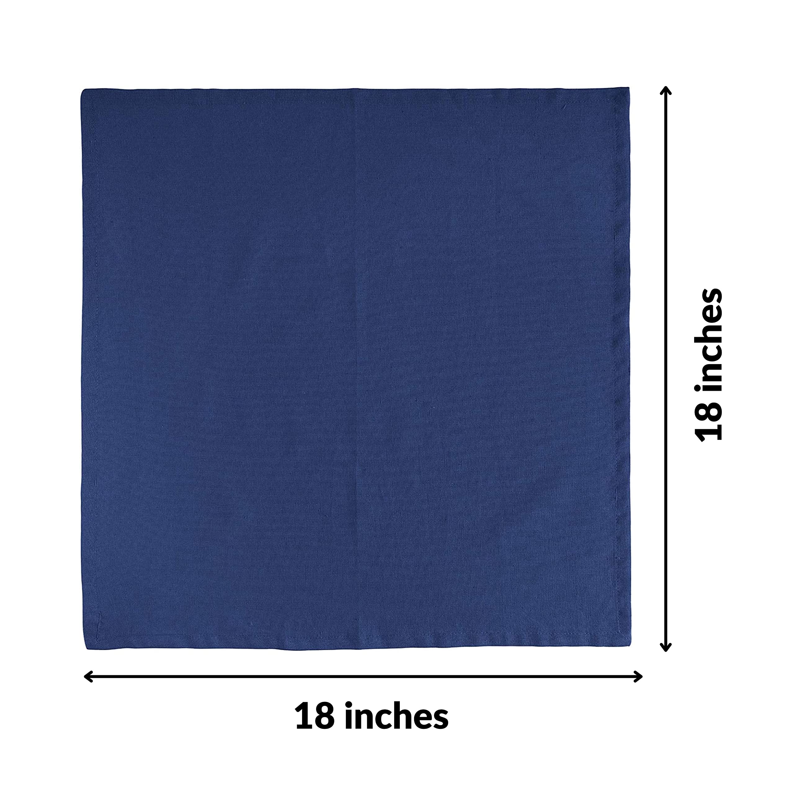 Fingercraft navy napkins are machine washable for easy care.