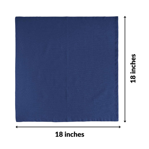 Fingercraft navy napkins are machine washable for easy care.
