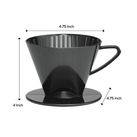 Fino pour-over cone close-up with filter demonstrates easy setup.