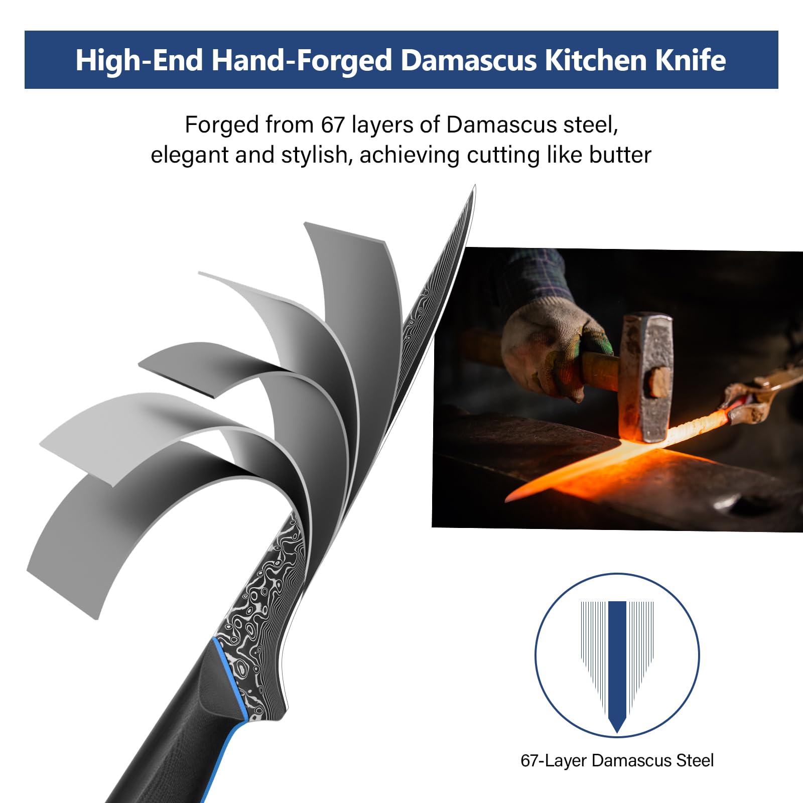 FINTISO 7 inch fillet knife with ergonomic G10 handle reduces fatigue during prep.