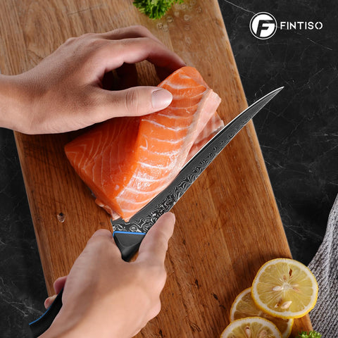FINTISO fillet knife is suitable for fish, vegetables, and small cuts.