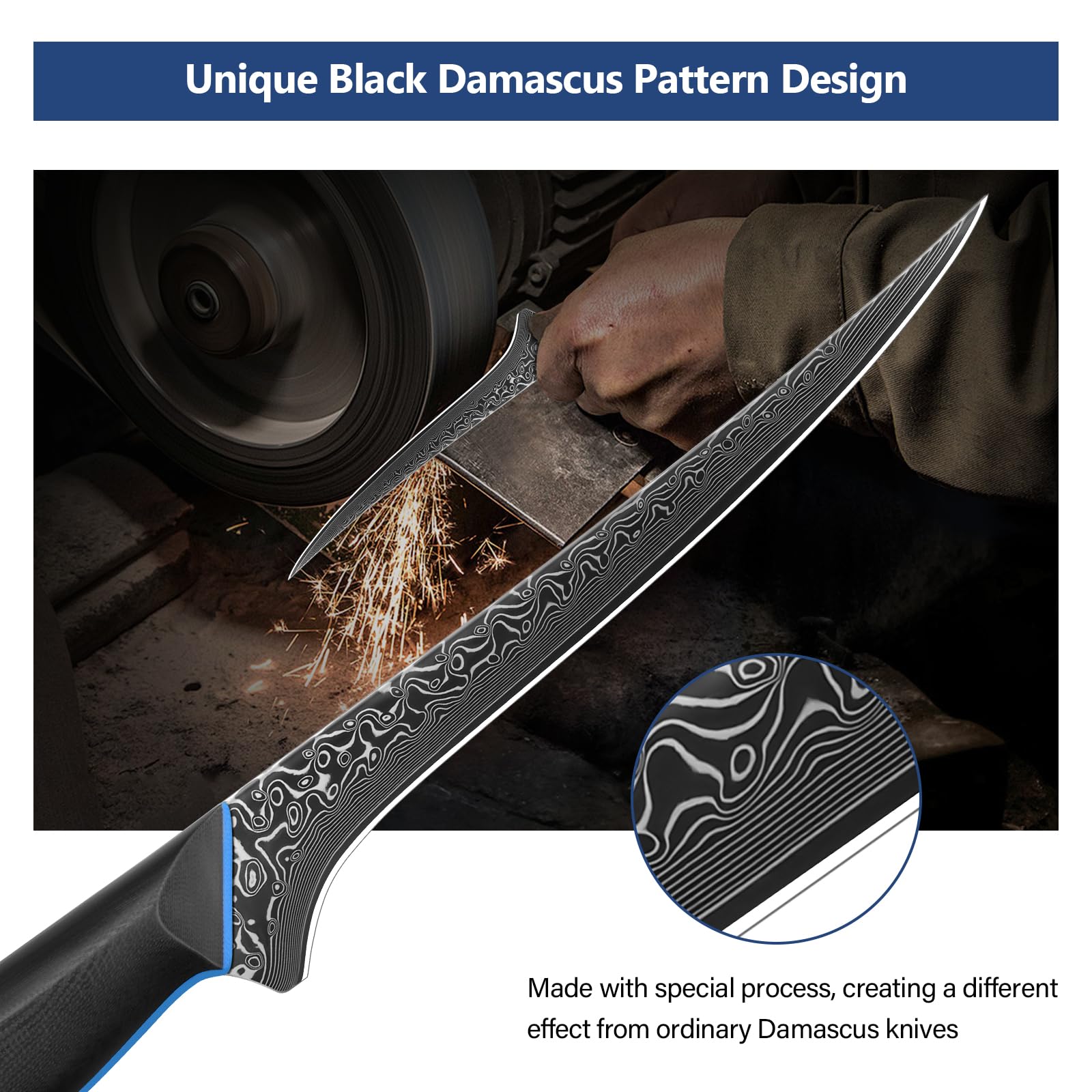 FINTISO ultra-sharp edge helps cleanly slice fish without disrupting delicate texture.