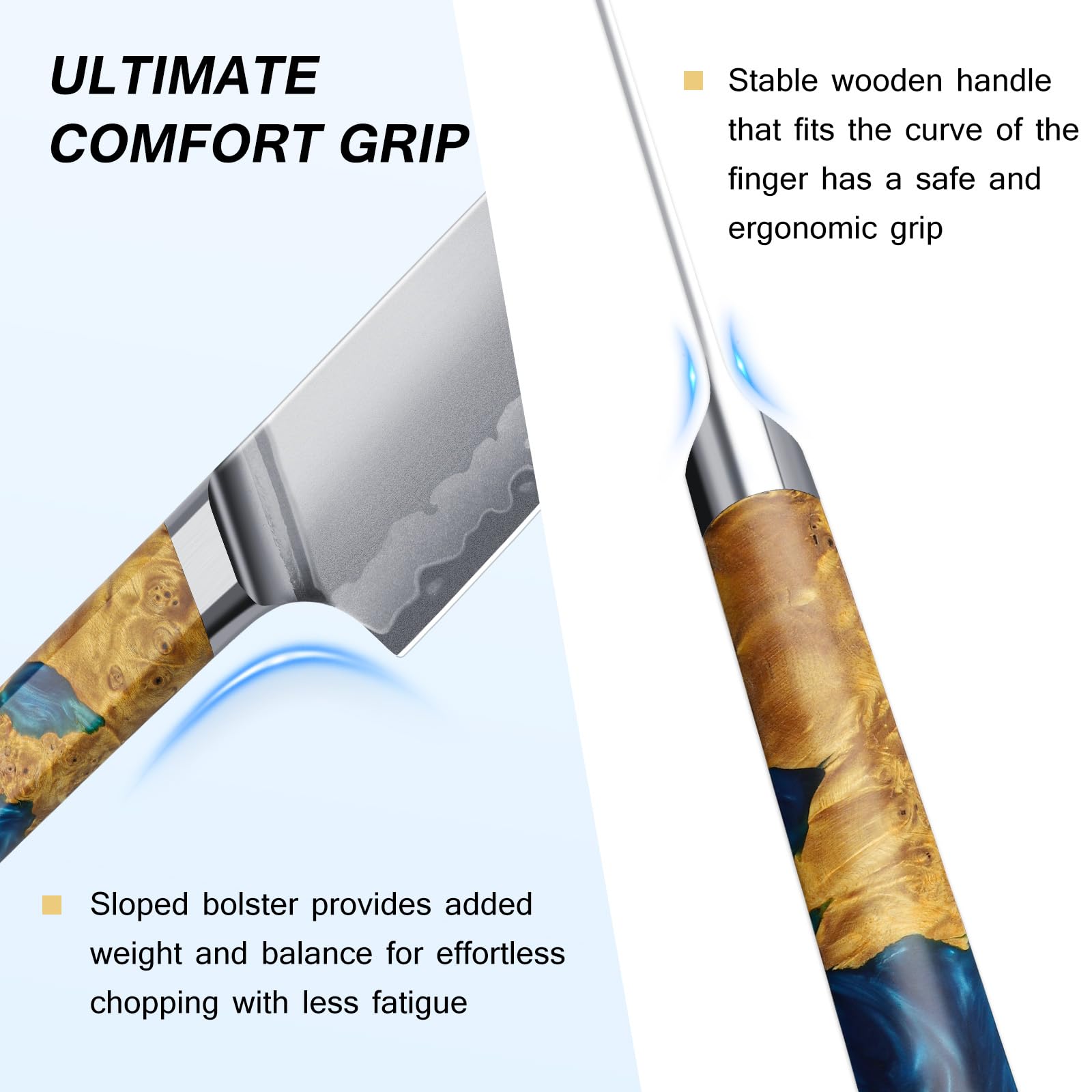 FINTISO wave-pattern blade showcases artistry and performance in cooking.