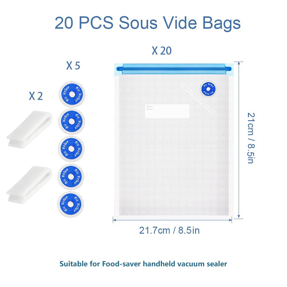 FIRAWER sous vide bags with double zipper for secure sealing.