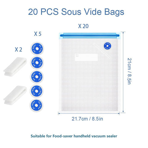 FIRAWER sous vide bags with double zipper for secure sealing.