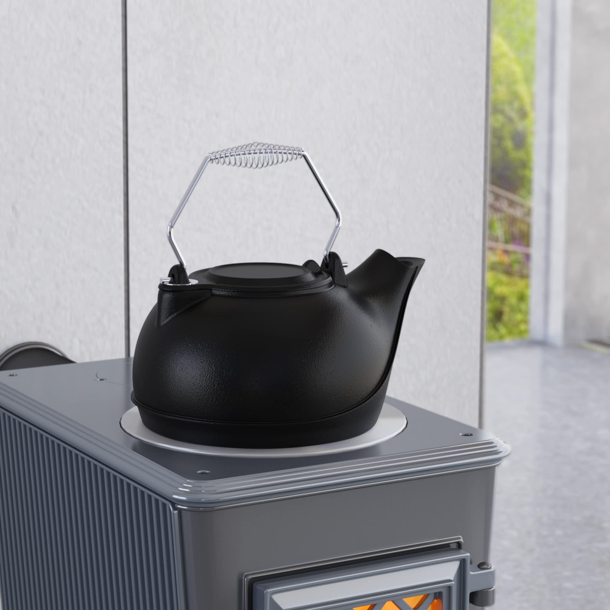 Fire Beauty cast iron body detail highlights durable construction for long-lasting use
