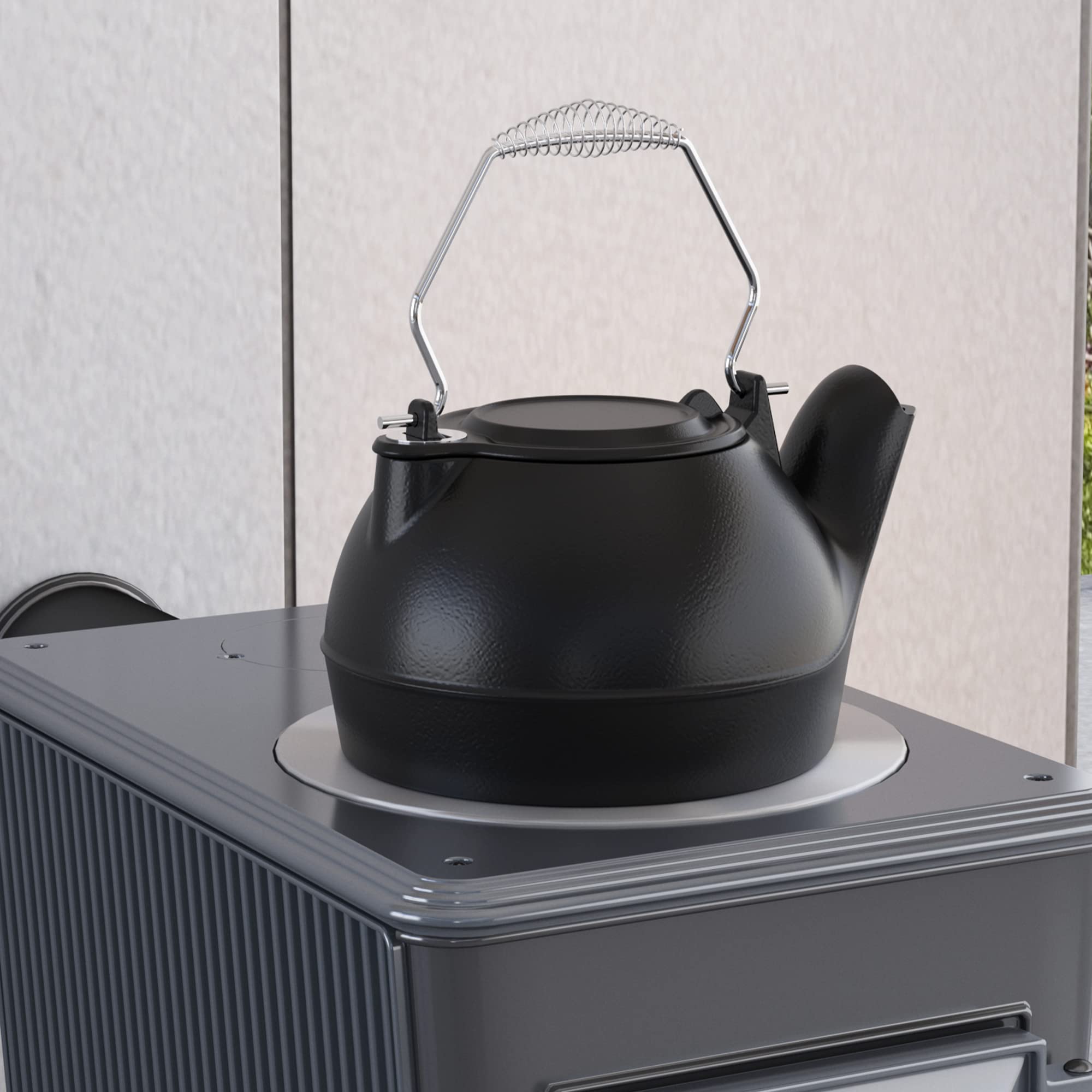 Fire Beauty Humidifying Iron Kettle chrome handle ensures safe, cool-touch operation.