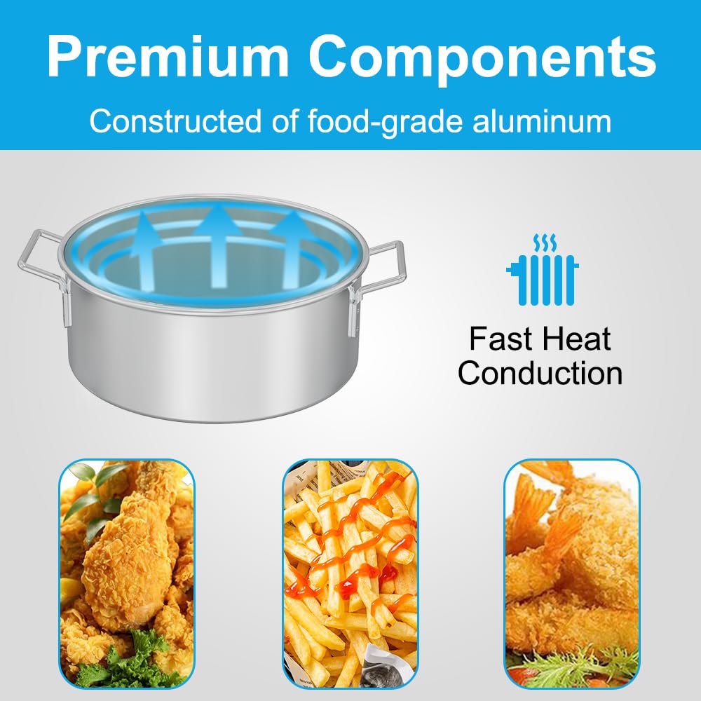 Fire Riot heat resistant handle closeup emphasizing safe grip during outdoor frying.