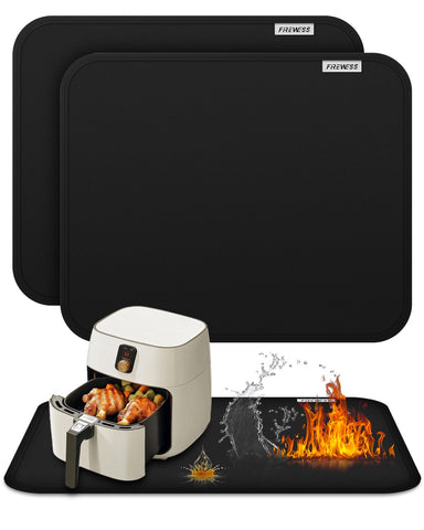 Firewess 2-pack heat-resistant mat for air fryer safeguards countertops during cooking