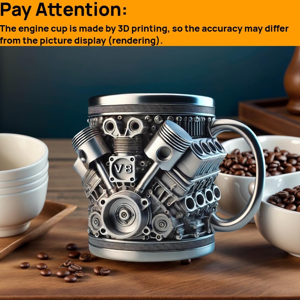 FirFiltr V8 gift-ready mechanic mug for car lovers
