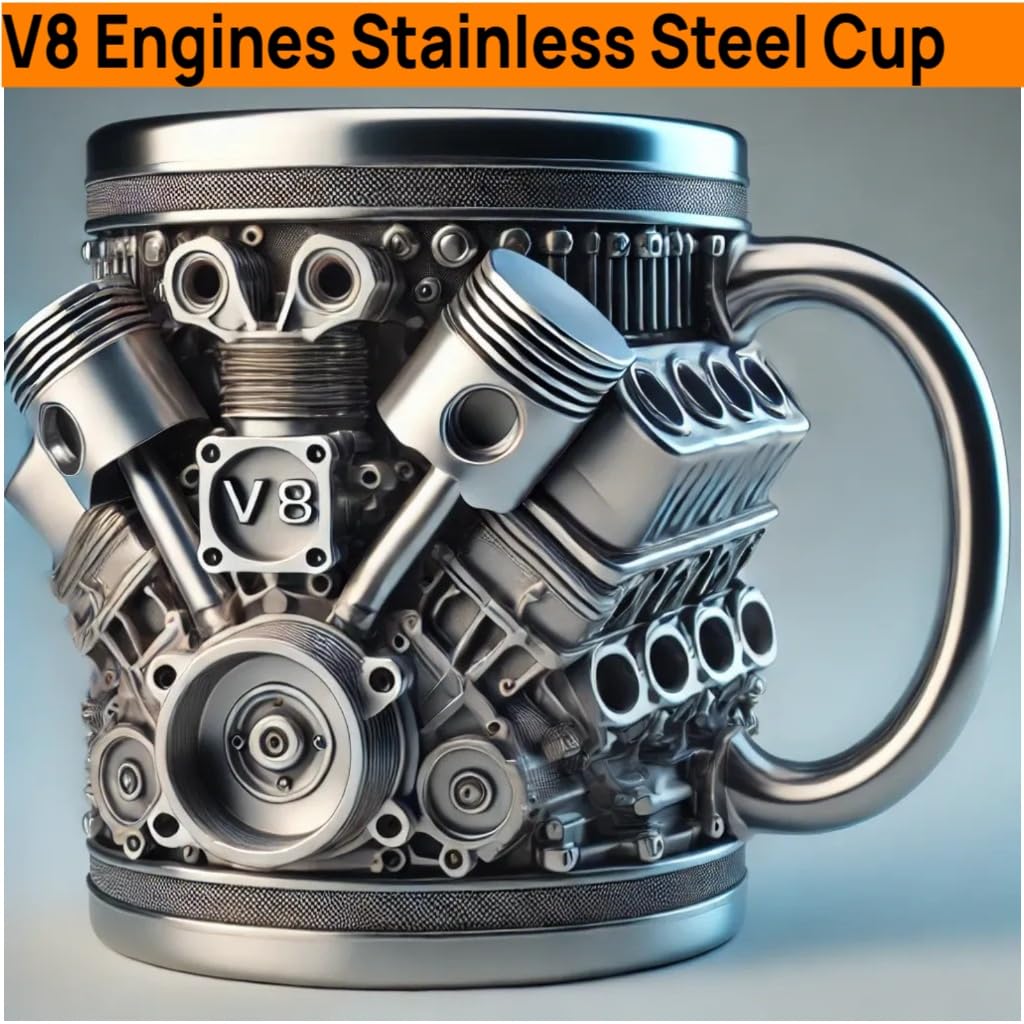 FirFiltr V8 mug shows piston detail for automotive fans