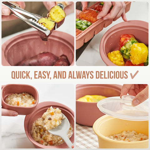 Banana bread prepared in Firgi steamer pot for versatile microwave baking.
