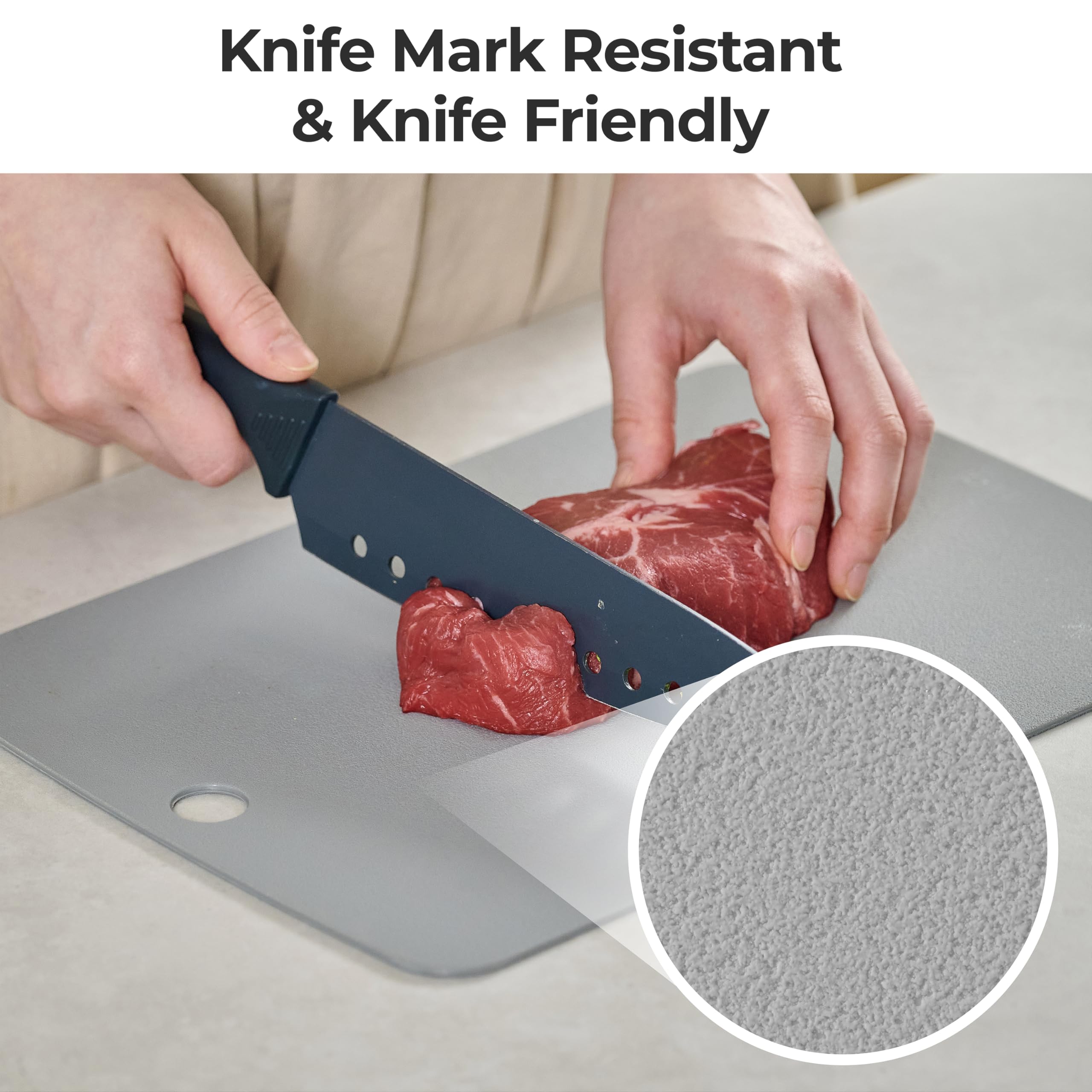 Firgi BPA-free boards promote safe food prep across vegetables, meat, and bread