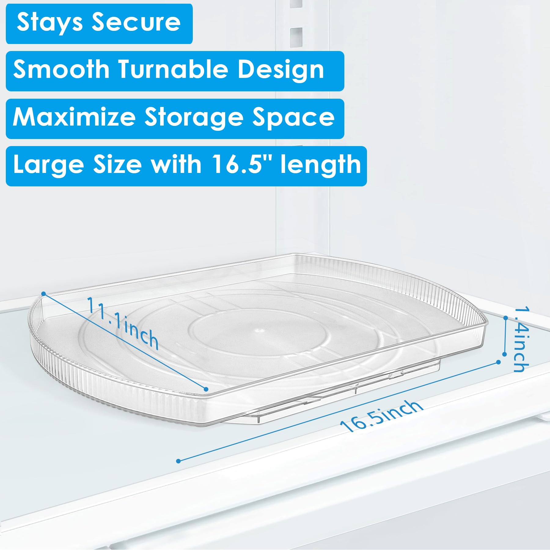 FIRJOY low-profile turntable keeps items accessible without crowding