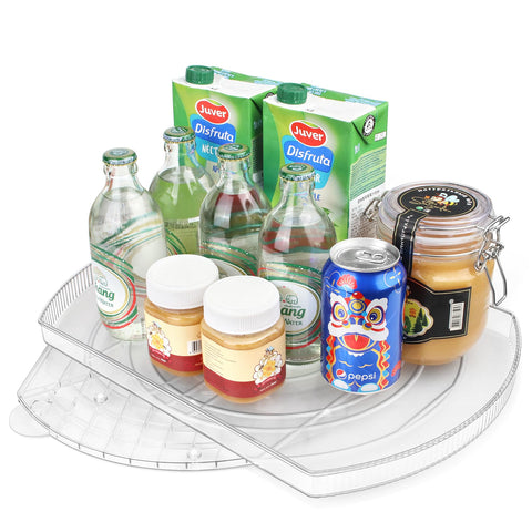 FIRJOY rectangle lazy Susan for fridge — easy access to back-of-shelf items