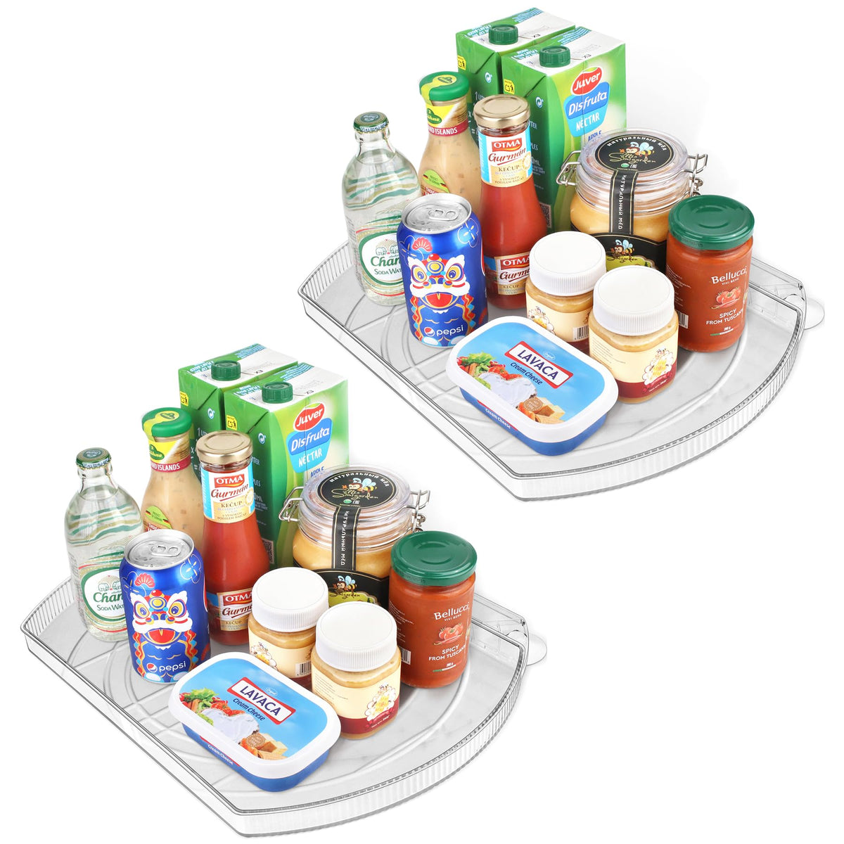 FIRJOY rectangle lazy Susan in fridge for easy access to items