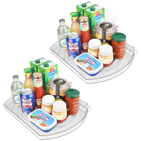 FIRJOY rectangle lazy Susan in fridge for easy access to items