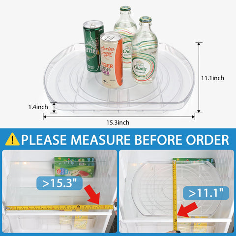 FIRJOY fridge turntable with smooth rotation for quick item retrieval
