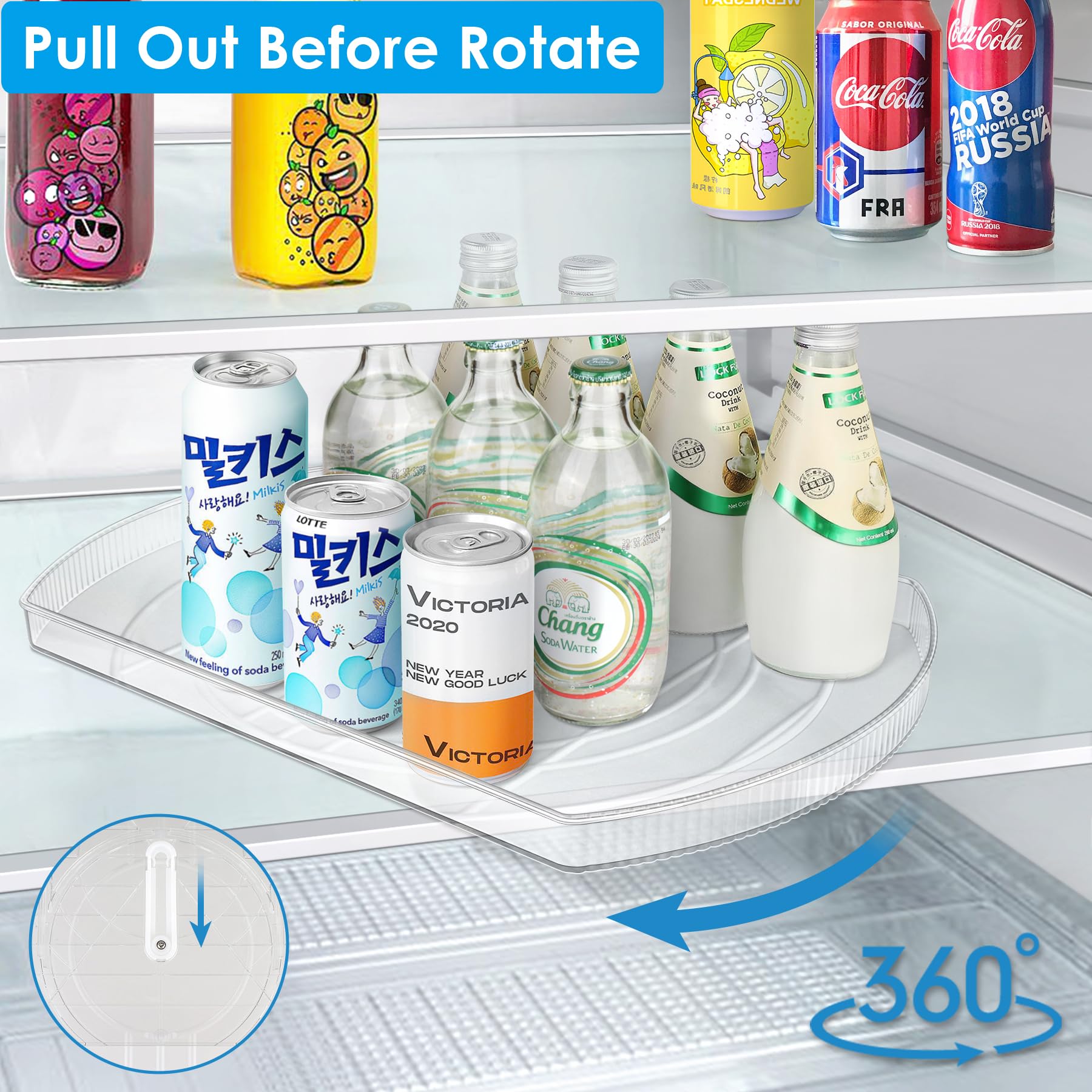 FIRJOY suction-cup base keeps the turntable secure on shelves