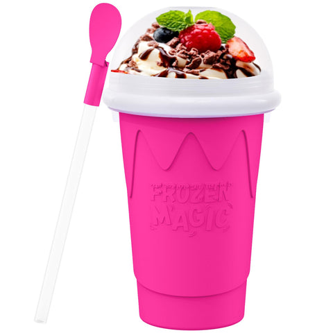 Firjuty 500ml slushie cup capacity shown for large batches.