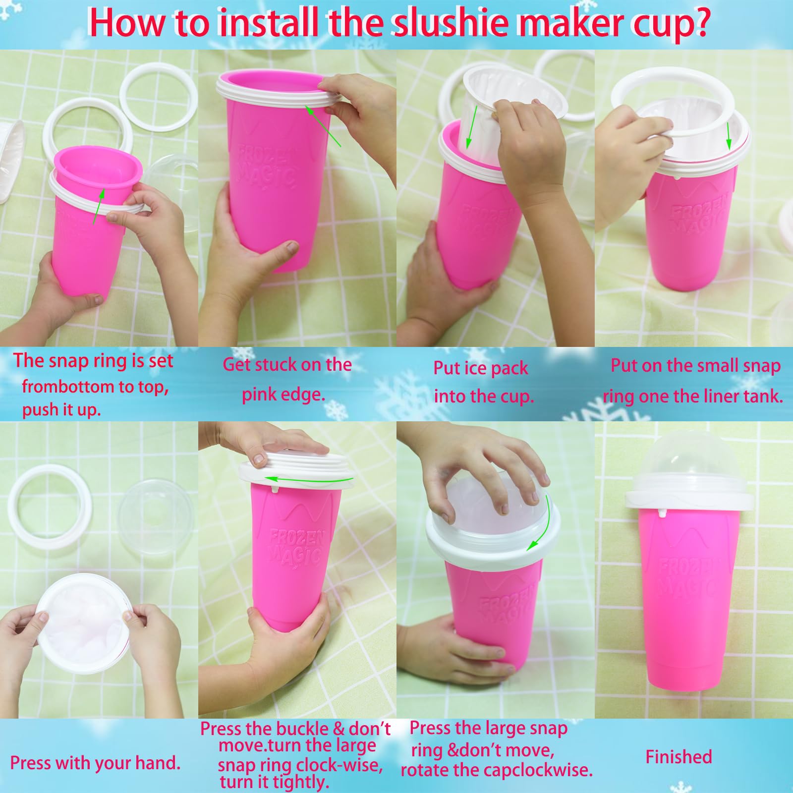 Firjuty Slushie Cup is simple to clean and reuse