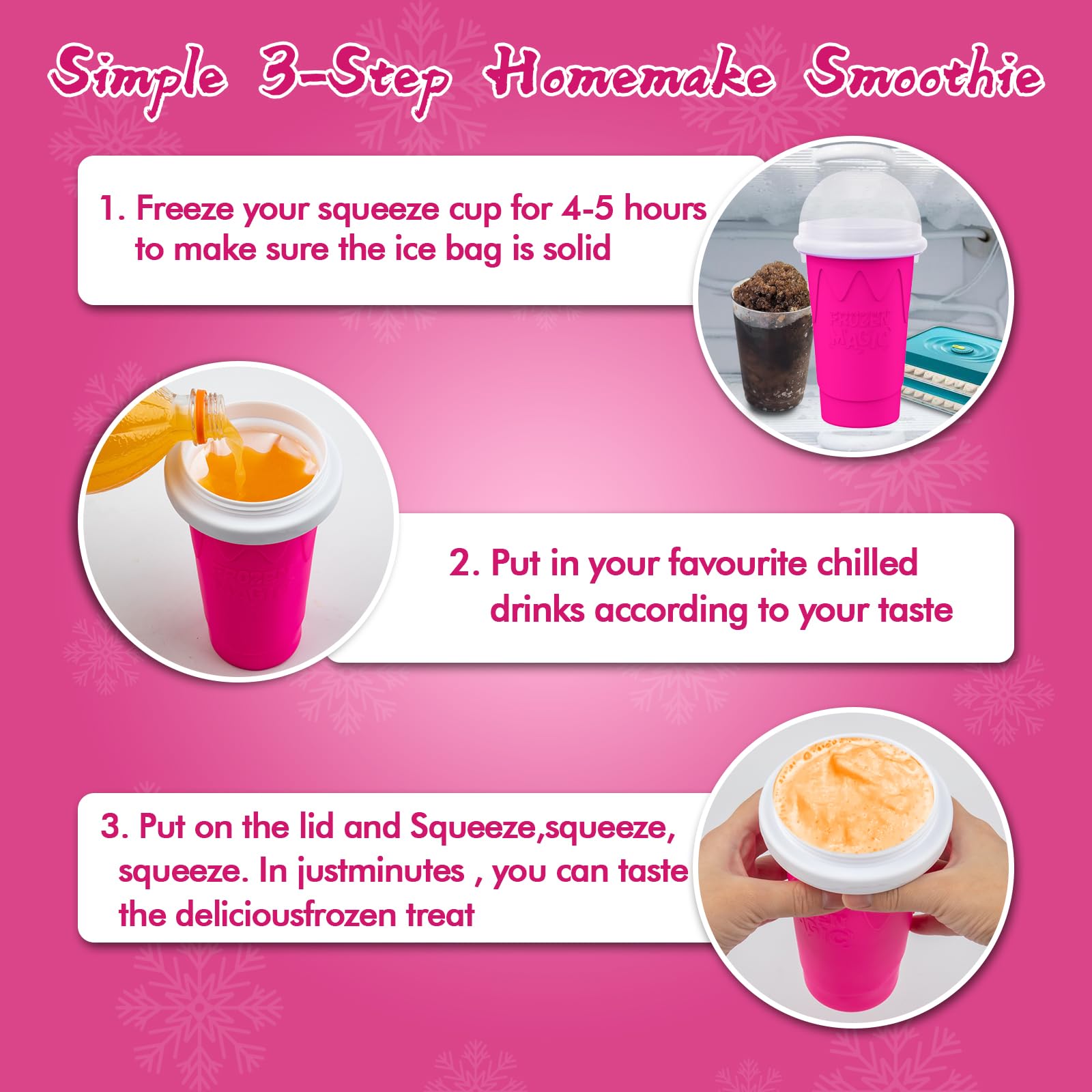 Firjuty slushie cup portable and travel-ready for on-the-go use.