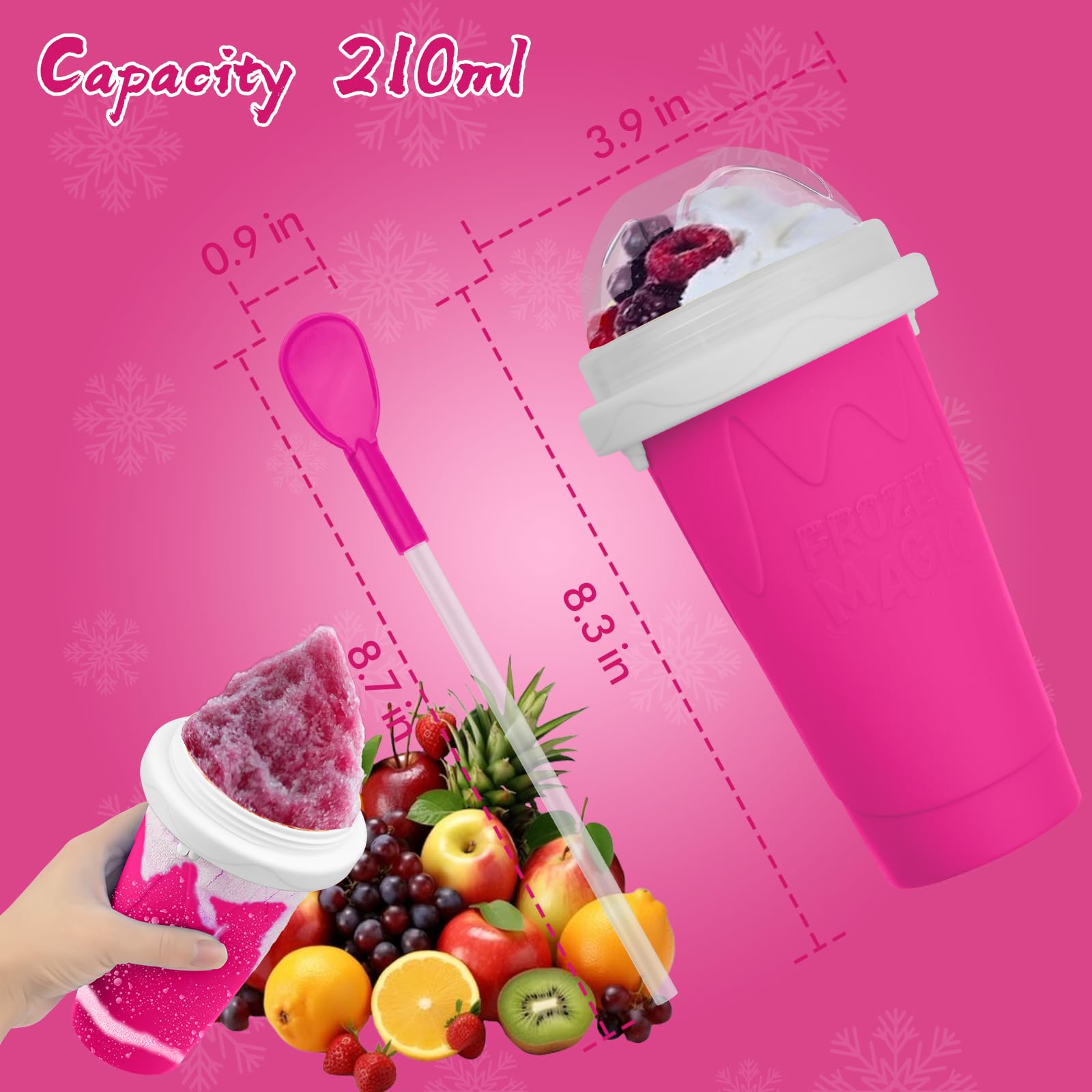 Firjuty slushie cup with travel lid for on-the-go smoothies and gym trips