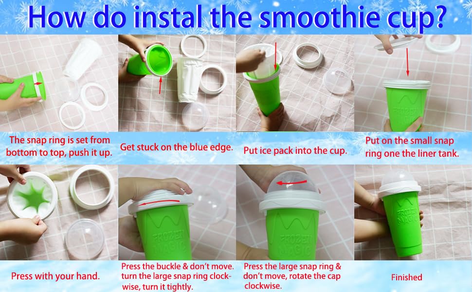 Firjuty Slushie Maker Cup durable silicone body for repeated use.