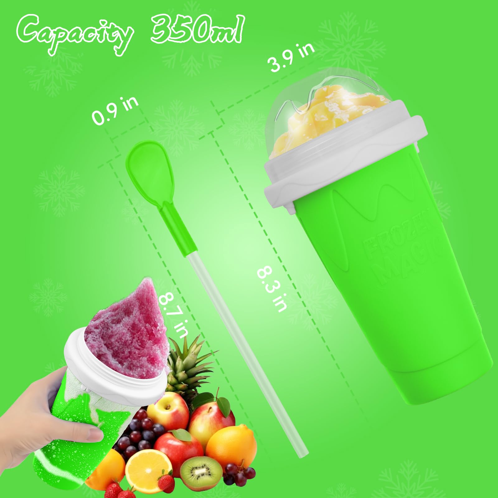 Firjuty Slushie Maker Cup open lid demo for easy filling.