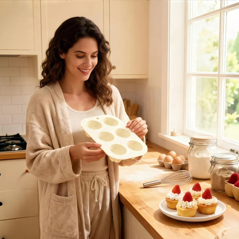 Firstfooby muffin pan used for muffins and cupcakes.