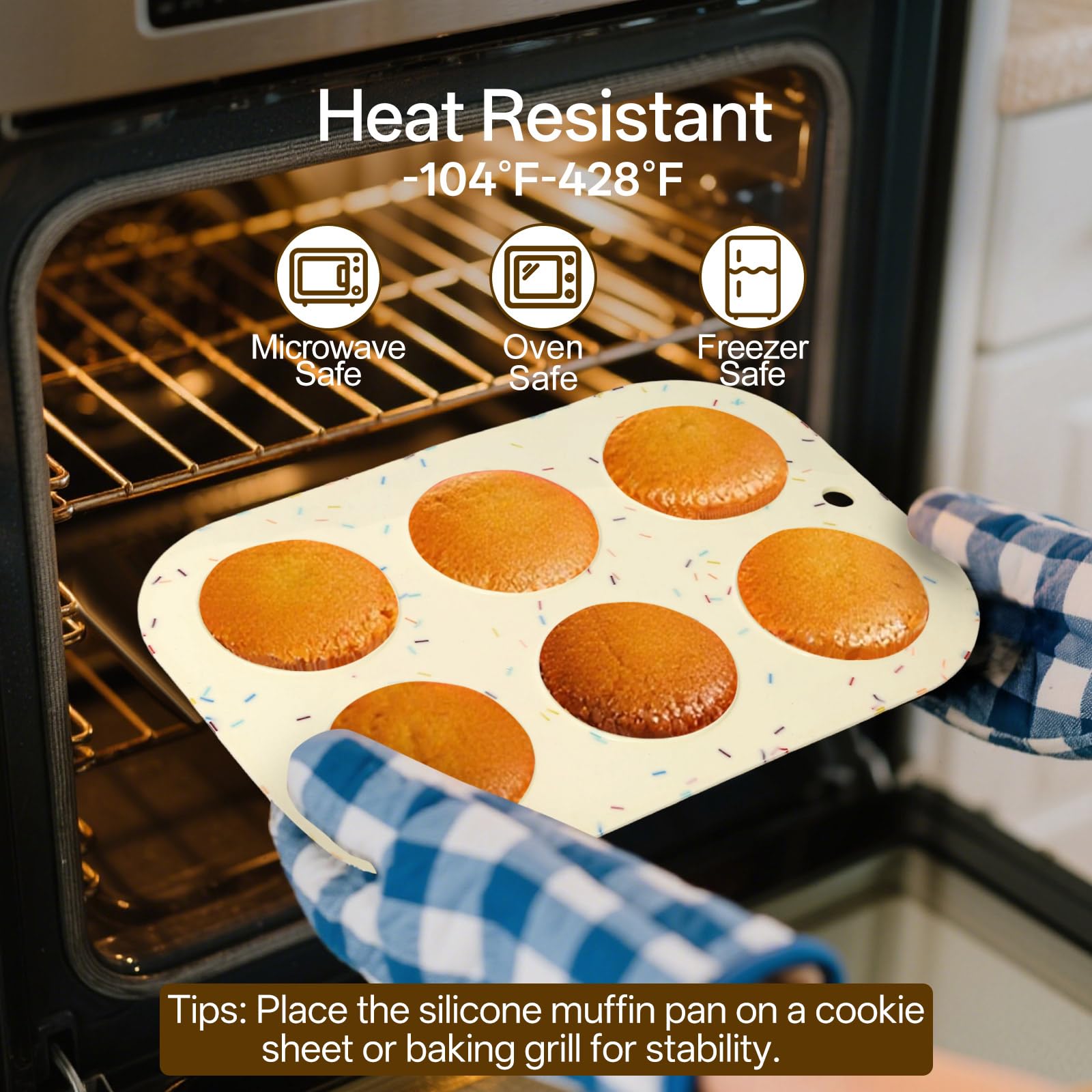 Firstfooby muffin pan in dishwasher for easy cleanup.